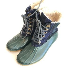 🧜🏻‍♀️Sperry for J. Crew Plaid Wool Duck Boots